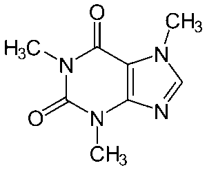 Chemische Struktur von Koffein