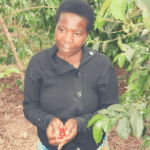 Kaffeebäuerin der Dukunde Kawa Kaffeekooperative