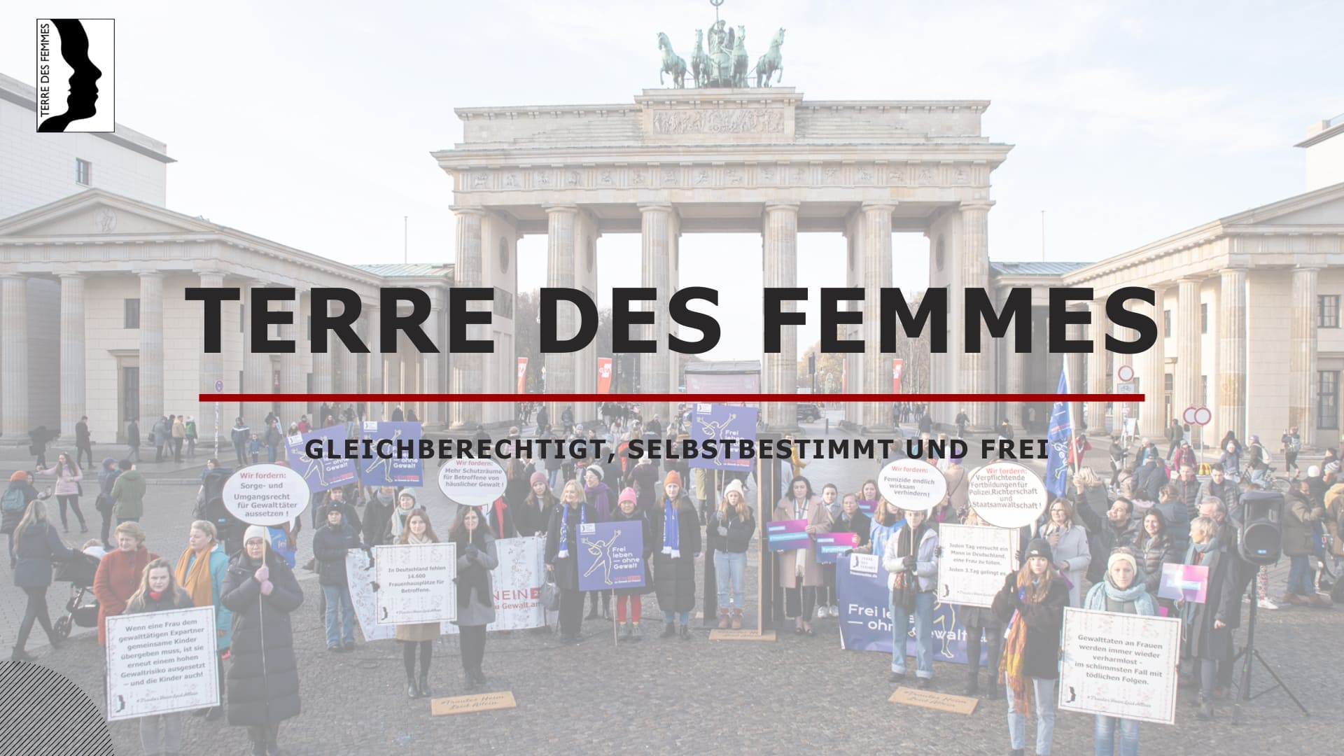 Gleichberechtigt Selbstbestimmt Frei Demo Berlin Brandenburger Tor