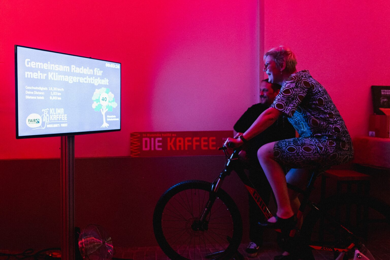 Radfahren für Schattenbäume